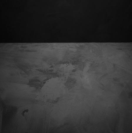 concrete background. dark wall and floor interior background with spaceの写真素材
