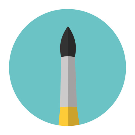 vector icon of brush drawing with shadowのイラスト素材