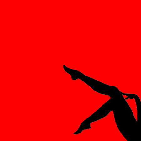 vector illustration black female feet and handのイラスト素材