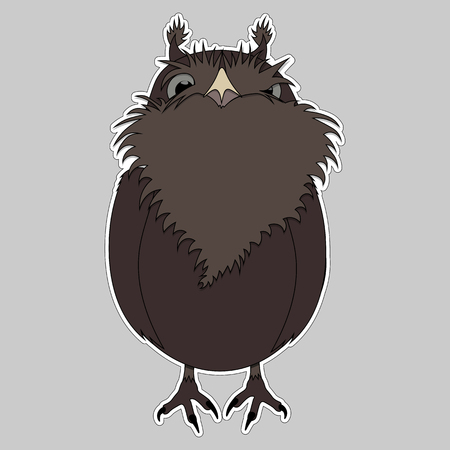 Vector Illustration cartoon bird Owlの写真素材