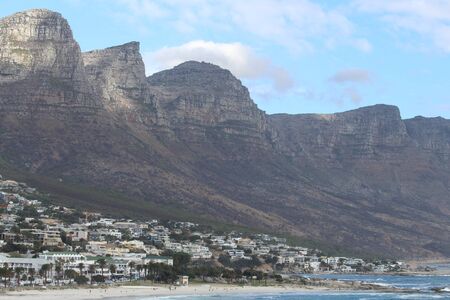Panoramic view of the mountains range Twelve Apostles South Africa Cape Townの写真素材