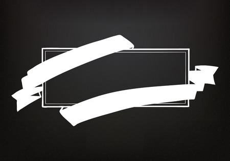 Hand drawn blackboard banner illustrationのイラスト素材