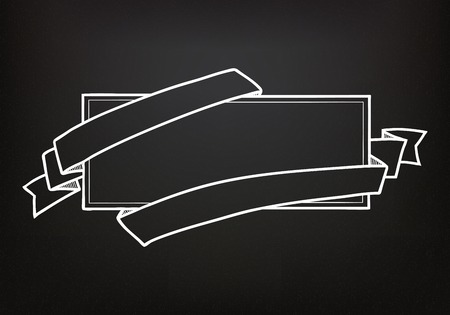 Hand drawn blackboard banner illustrationのイラスト素材