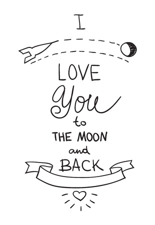 Hand drawn quotation about loveのイラスト素材