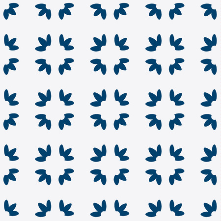 Indigo and white seamless delft pattern, vectorのイラスト素材