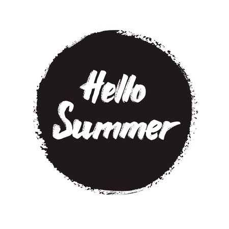 Summer hand drawn round design element, vectorのイラスト素材