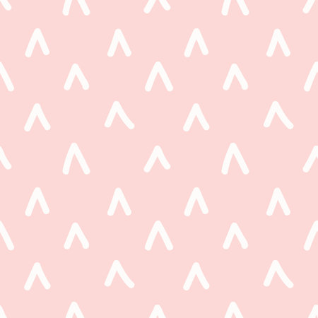 Hand drawn seamless rose and white checkmark texture, vector illustrationのイラスト素材