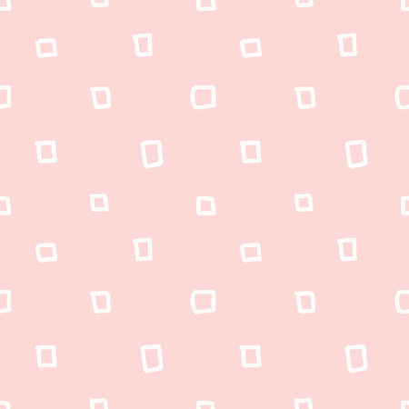 Hand drawn seamless pink square texture, vector illustrationのイラスト素材
