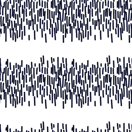 Hand drawn seamless indigo dashed line texture, vector illustrationのイラスト素材