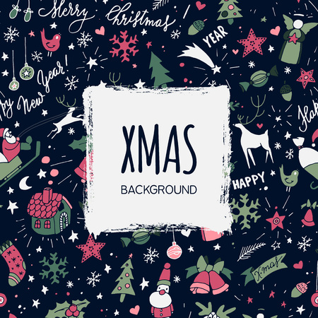 Modern New Year card or party design, vector illustrationのイラスト素材