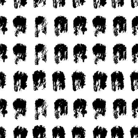 Seamless black and white vector free hand doodle stains texture, dry brush ink art.のイラスト素材
