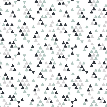 Seamless hand drawn geometric tribal pattern with triangles. Vector navajo design.のイラスト素材