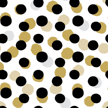 Two color textured polka dot background, seamless pattern. Vector illustration.のイラスト素材