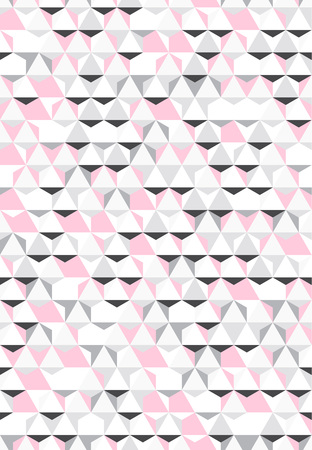 Irregular vector colorful abstract geometric pattern with triangles and hexagonsのイラスト素材