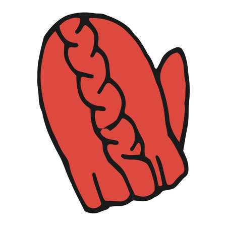Knitted mitenのイラスト素材