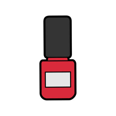 Bottle of red nail polishのイラスト素材