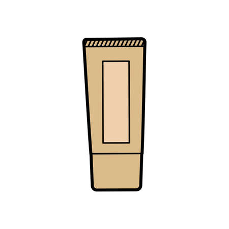 Tube of classic beige foundation, vector illustrationのイラスト素材
