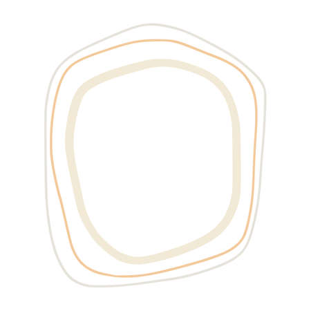 Organic Shape Linear Doodle Illustrationのイラスト素材