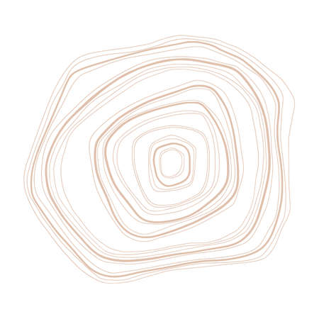 Organic Shape Linear Doodle Illustrationのイラスト素材