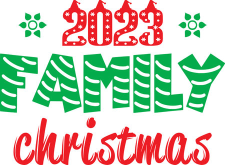 Merry Christmas and Happy New Year. Greeting card.のイラスト素材