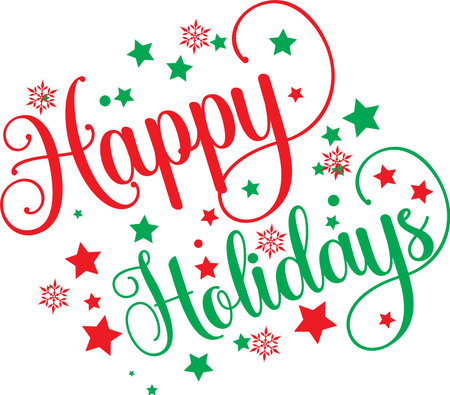 Happy Holidays Greeting Card. Vector Illustration EPS10のイラスト素材