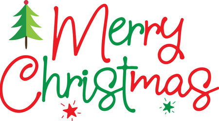 Merry Christmas and Happy New Year!  Get this image for your next design.のイラスト素材
