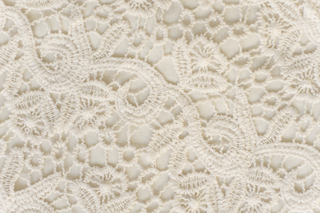 White, creamy vintage lace wedding backgroundの写真素材