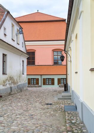 TYKOCIN, POLAND, OCTOBER 04, 2019: Great Synagogue in Tykocin / Tiktin after the  restoration. Second biggest synagogue in Poland established in 1642.のeditorial素材