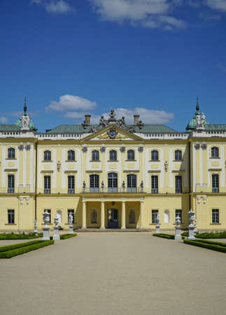 Branicki Palace in Bialystok, Poland. The palace complex with gardens, pavilions, sculptures, outbuildings built according to French models, was known in the 18th century as Versailles of Poland.のeditorial素材