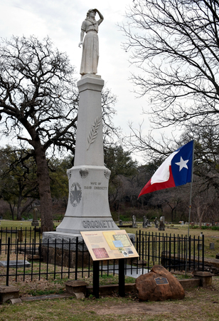 Davy Crockett wife's cemetery monument Acton, Texas.の写真素材