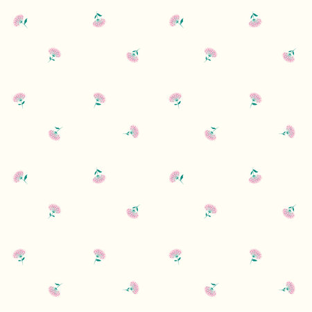 Beautiful seamless wind blow flower on light pink  background. vector hand drawn style.のイラスト素材