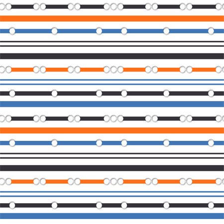 Colorful Seamless striped design with silver circle and belts on horizontal , trendy design for fashion, fabric, web,wallpaper ,and all prints on white background colorのイラスト素材