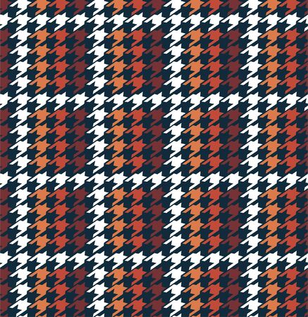 Stylish winter grid houndstooth in checkered form seamless pattern in vector,Design for fashion,fabric,web,wallpaper,warpping and all graphic type on dark navy blue background color.のイラスト素材