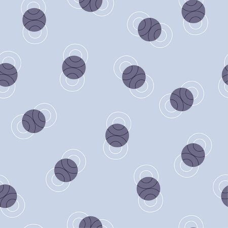 Minimal circle line geometry shape seamless pattern in vector ,Design For fashion,fabric,web,cover,wallpaper,wrapping and all prints on light blue background colorのイラスト素材