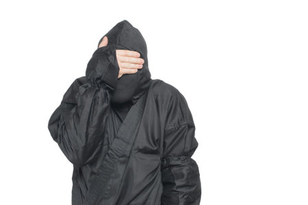Scared ninja の写真素材