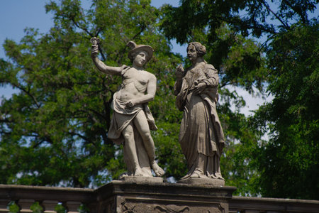 Detail of the Residence in Wuerzburg,Franconia, Germany; photographed in Juneの写真素材