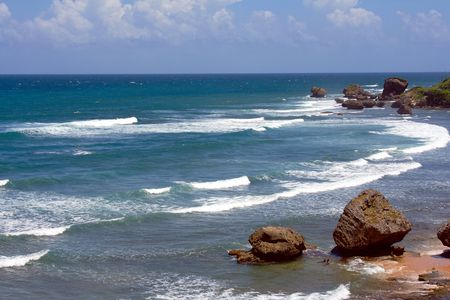 East coast of Barbados,
の写真素材