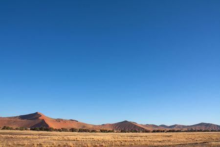 red dunes of sossusvlei; Landscape in Namibia; photographed in October 2009の写真素材