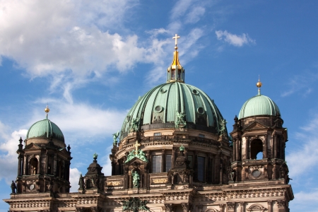 Dome of the Berlin Cathedral, Berlin, Capital, Germanyの写真素材