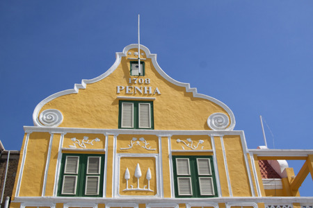 Willemstad in Curacao, photographed in October 2018;
old dutch houseの写真素材