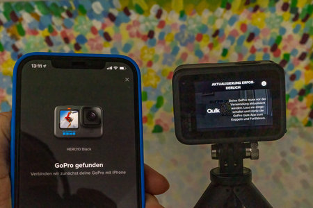 Frankfurt, Germany - 20th September 2021: A german photographer bought the all new GoPro Hero 10...