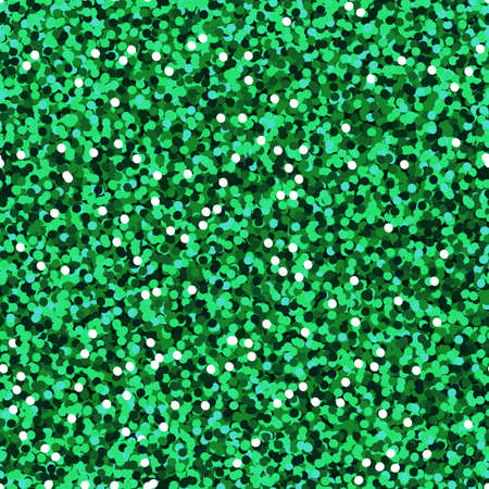 Green glitter seamless pattern, Shiny party background with green shimmer texture. Holiday vector abstract background.のイラスト素材