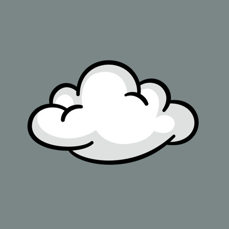 Comic cloud or smoke, cartoon vector motion effects, and explosionsのイラスト素材