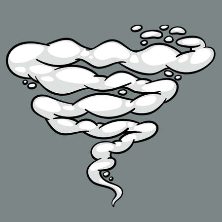 Comic cloud or smoke, cartoon vector motion effects, and explosionsのイラスト素材