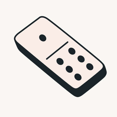 Cartoon vector funny cute Comic characters, domino.のイラスト素材