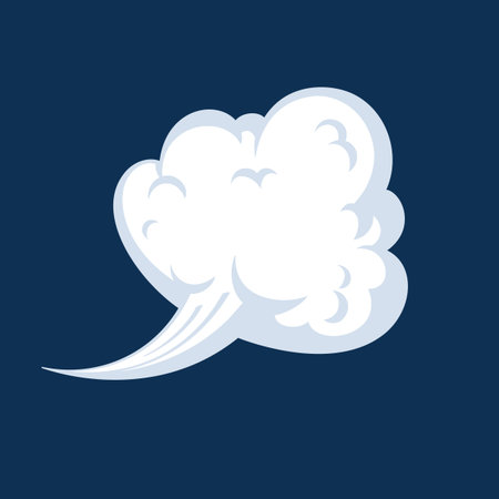Comic cartoon smoke or cloud, vector speed motion effectsのイラスト素材
