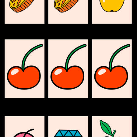 Cartoon vector funny cute Comic characters, dice.のイラスト素材