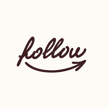 Follow sticker for a social media, making a blog or vlog vector flat illustration. Set of cartoon icons for making internet contentのイラスト素材