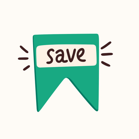 Save and repost stickers for a social media, making a blog or vlog vector flat illustration. Set of cartoon icons for making internet contentのイラスト素材