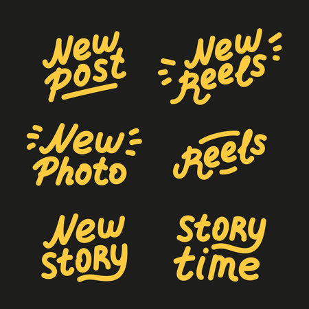 Blog content icons. Blogging or vlogging cartoon icons for social midea vector flat illustration.のイラスト素材